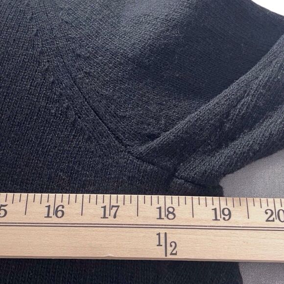 BANANA REPUBLIC Open Cardigan Size Small Long Sleeve Wool Colorblock Black White - Picture 10 of 13